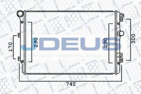 Jdeus 030M59 - Радиатор, охлаждение двигателя autospares.lv