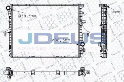 Jdeus 030M57 - Радиатор, охлаждение двигателя autospares.lv