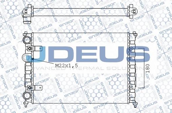 Jdeus 025V10 - Радиатор, охлаждение двигателя autospares.lv