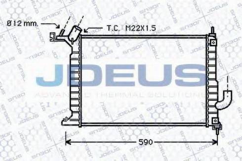 Jdeus 020M50 - Радиатор, охлаждение двигателя autospares.lv