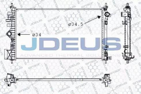 Jdeus 020M67 - Радиатор, охлаждение двигателя autospares.lv