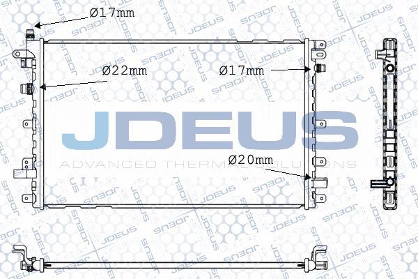 Jdeus 020M81 - Радиатор, охлаждение двигателя autospares.lv