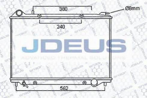 Jdeus 020M34 - Радиатор, охлаждение двигателя autospares.lv