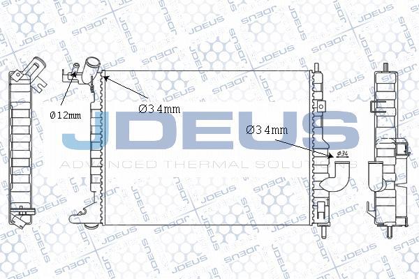 Jdeus 020M32A - Радиатор, охлаждение двигателя autospares.lv