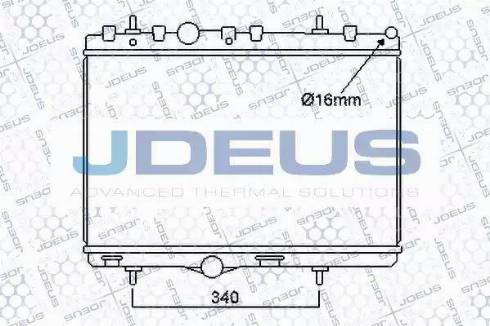 Jdeus 021M37 - Радиатор, охлаждение двигателя autospares.lv