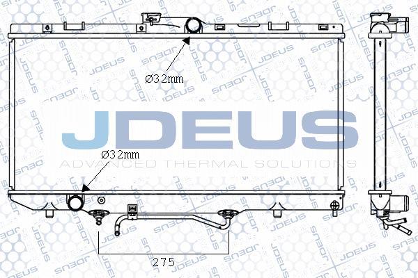 Jdeus 028M10 - Радиатор, охлаждение двигателя autospares.lv