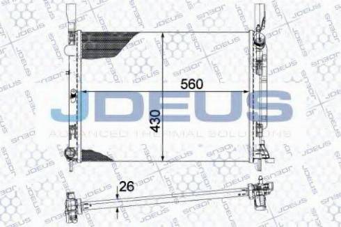 Jdeus 023M93 - Радиатор, охлаждение двигателя autospares.lv