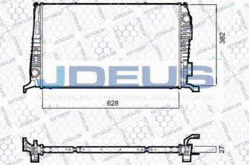 Jdeus 023M52 - Радиатор, охлаждение двигателя autospares.lv