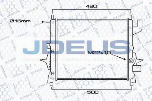 Jdeus 023M12 - Радиатор, охлаждение двигателя autospares.lv