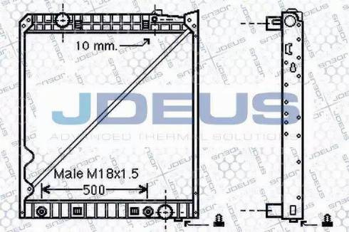 Jdeus 117M09 - Радиатор, охлаждение двигателя autospares.lv