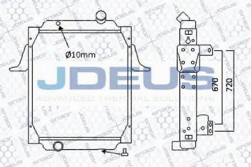 Jdeus 123M02 - Радиатор, охлаждение двигателя autospares.lv