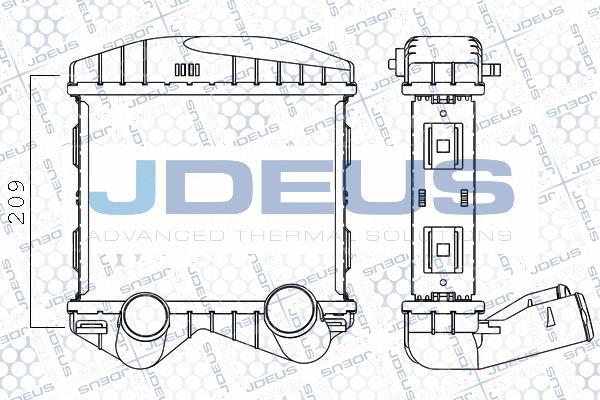 Jdeus 817M40A - Интеркулер, теплообменник турбины autospares.lv