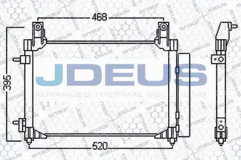 Jdeus 756M11 - Конденсатор кондиционера autospares.lv