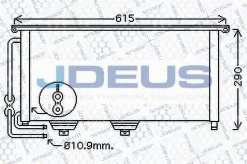 Jdeus 717M50 - Конденсатор кондиционера autospares.lv