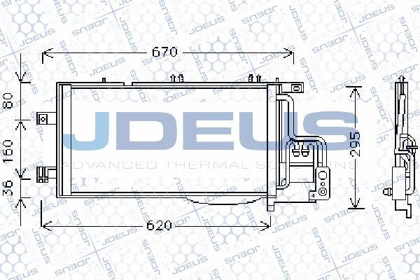 Jdeus 720M51 - Конденсатор кондиционера autospares.lv