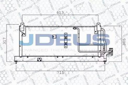 Jdeus 720M26 - Конденсатор кондиционера autospares.lv