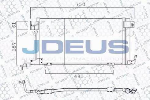 Jdeus 721M20 - Конденсатор кондиционера autospares.lv