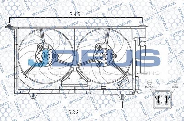 Jdeus EV0070120 - Вентилятор, охлаждение двигателя autospares.lv