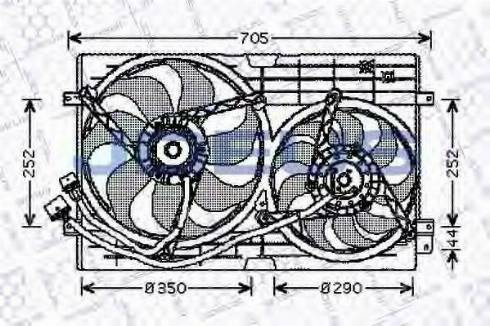 Jdeus EV010190 - Вентилятор, конденсатор кондиционера autospares.lv