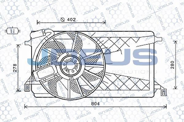 Jdeus EV0121140 - Вентилятор, охлаждение двигателя autospares.lv