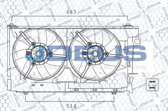 Jdeus EV07M410 - Вентилятор, охлаждение двигателя autospares.lv