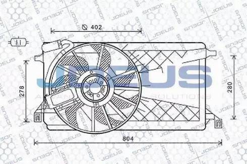 Jdeus EV121140 - Вентилятор, охлаждение двигателя autospares.lv