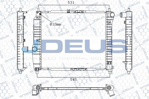 Jdeus M-0560100 - Радиатор, охлаждение двигателя autospares.lv