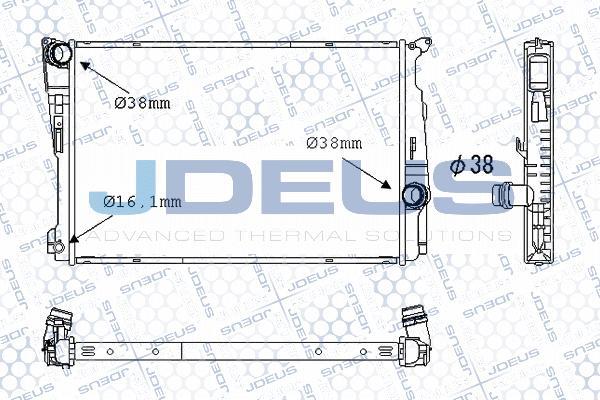 Jdeus M-0050640 - Радиатор, охлаждение двигателя autospares.lv