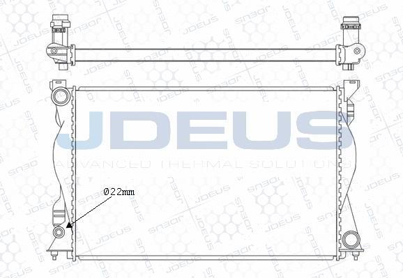 Jdeus M-0010250 - Радиатор, охлаждение двигателя autospares.lv