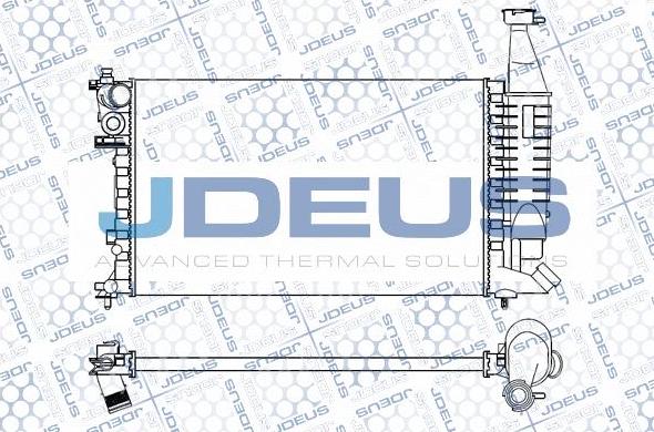 Jdeus M-007046A - Радиатор, охлаждение двигателя autospares.lv