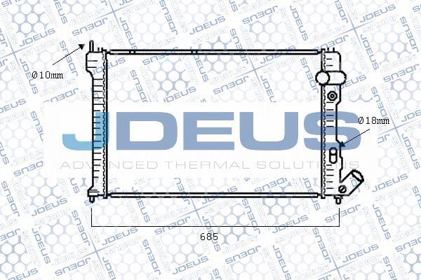 Jdeus M-0070600 - Радиатор, охлаждение двигателя autospares.lv