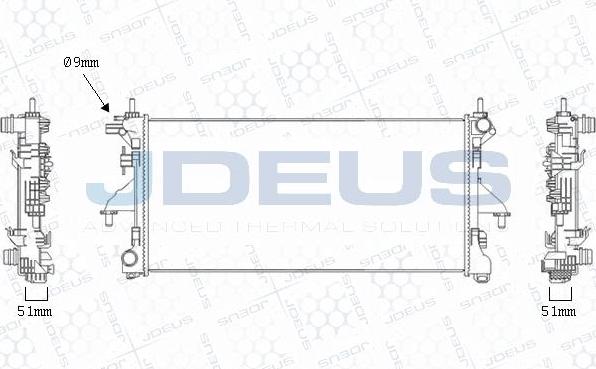 Jdeus M-0070240 - Радиатор, охлаждение двигателя autospares.lv