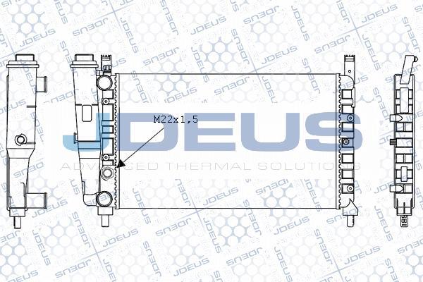 Jdeus M-0110950 - Радиатор, охлаждение двигателя autospares.lv