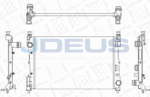 Jdeus M-011115A - Радиатор, охлаждение двигателя autospares.lv