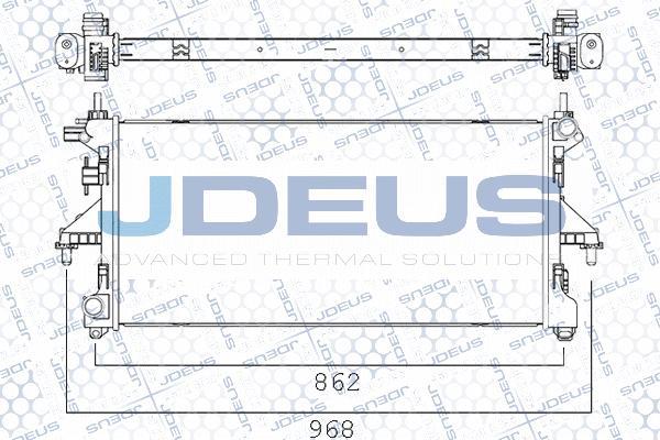 Jdeus M-011121A - Радиатор, охлаждение двигателя autospares.lv