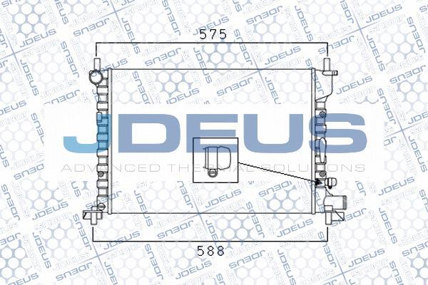 Jdeus M-0120850 - Радиатор, охлаждение двигателя autospares.lv