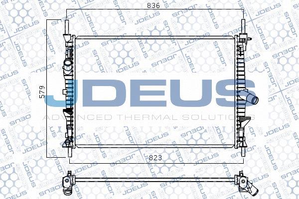 Jdeus M-0121250 - Радиатор, охлаждение двигателя autospares.lv