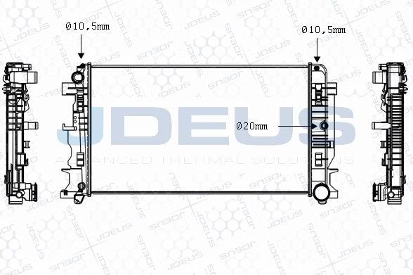 Jdeus M-0170830 - Радиатор, охлаждение двигателя autospares.lv