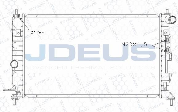 Jdeus M-0200681 - Радиатор, охлаждение двигателя autospares.lv