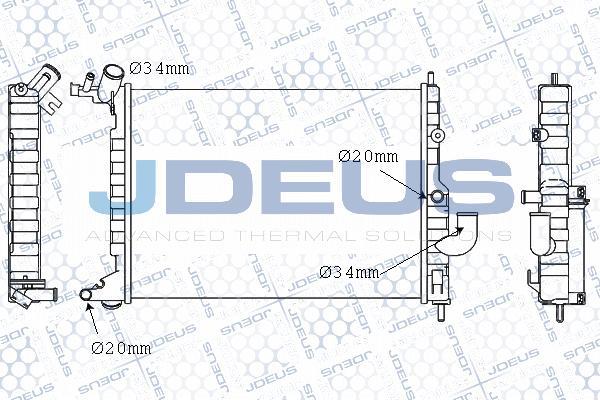 Jdeus M-020033A - Радиатор, охлаждение двигателя autospares.lv