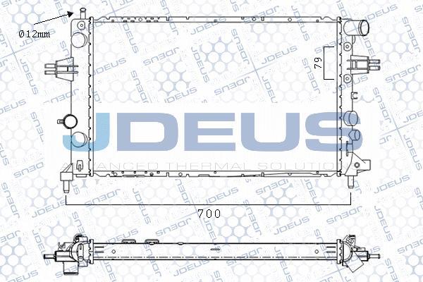 Jdeus M-0200780 - Радиатор, охлаждение двигателя autospares.lv