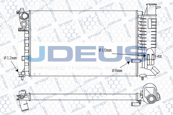 Jdeus M-021054A - Радиатор, охлаждение двигателя autospares.lv