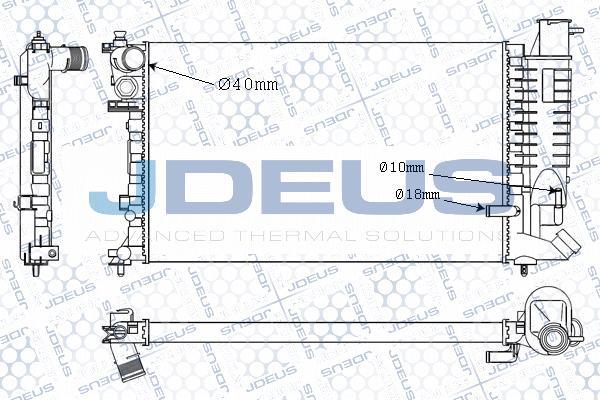 Jdeus M-021055A - Радиатор, охлаждение двигателя autospares.lv