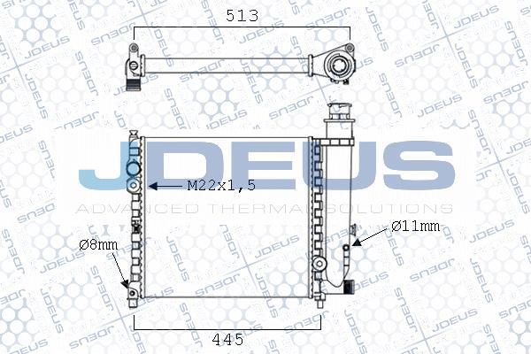 Jdeus M-0210010 - Радиатор, охлаждение двигателя autospares.lv