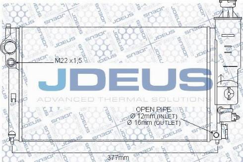 Jdeus M-0210190 - Радиатор, охлаждение двигателя autospares.lv