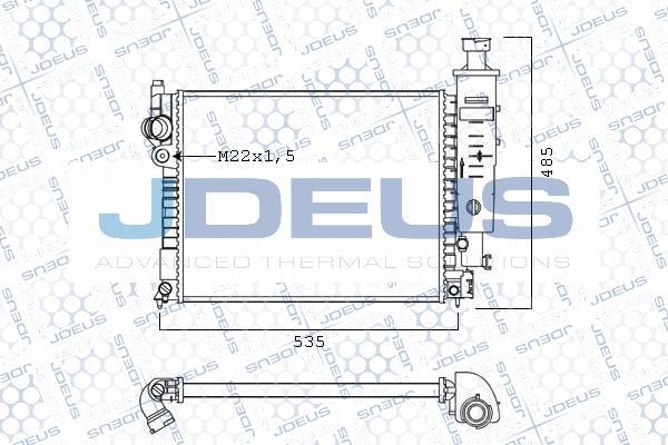 Jdeus M-021010A - Радиатор, охлаждение двигателя autospares.lv