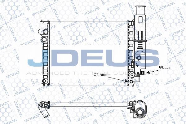 Jdeus M-021011A - Радиатор, охлаждение двигателя autospares.lv