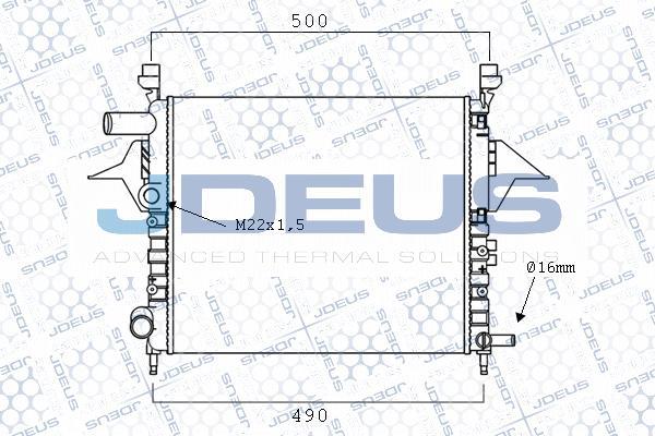 Jdeus M-0230500 - Радиатор, охлаждение двигателя autospares.lv