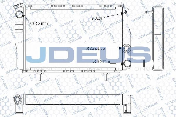 Jdeus M-023003A - Радиатор, охлаждение двигателя autospares.lv