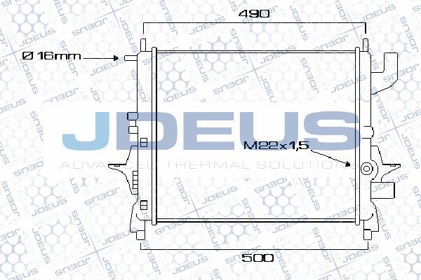 Jdeus M-023012A - Радиатор, охлаждение двигателя autospares.lv